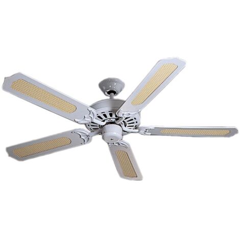 Helios DVAW 130 Deckenventilator 5-Batt-Laufrad, 1300mm, 65W, 230V, antik, Weiß
