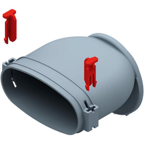 Helios FRS-ES 51 FlexPipe Einzelstutzen oval 51mm mit Bajonett-Verschluss für Blechteile