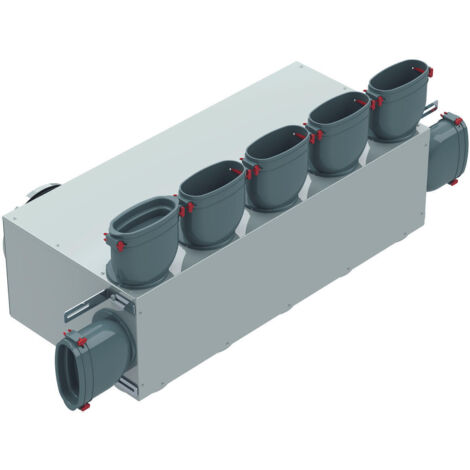 Helios FRS-MVK 5 und 2-51/160 FlexPipe Multi-Verteilerkasten 7 Einzelstutzen oval 51mm, 2x Anschluss-DN 160