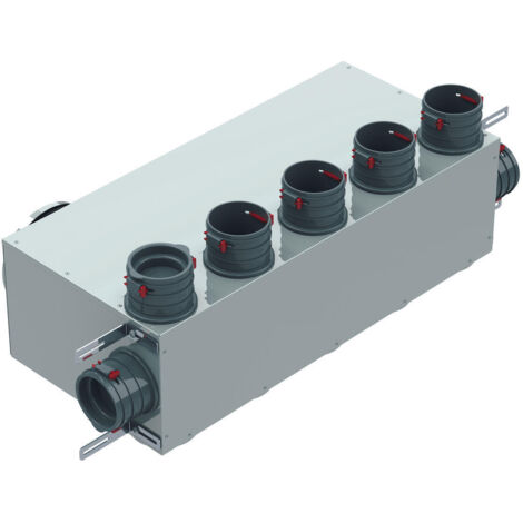 Helios FRS-MVK 5 und 2-75/160 FlexPipe Multi-Verteilerkasten 7 Einzelstutzen rund DN 75, 2x Anschluss-DN 160