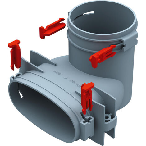 Helios FRS-ÜV 51-75 FlexPipe Übergang vertikal 90 Grad oval 51mm auf rund DN 75
