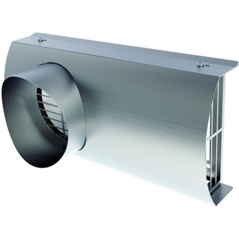 Helios IP-FKB 125 B IsoPipe-Fassaden-Kombiblende DN 125 universell einsetzbar, Edelstahl