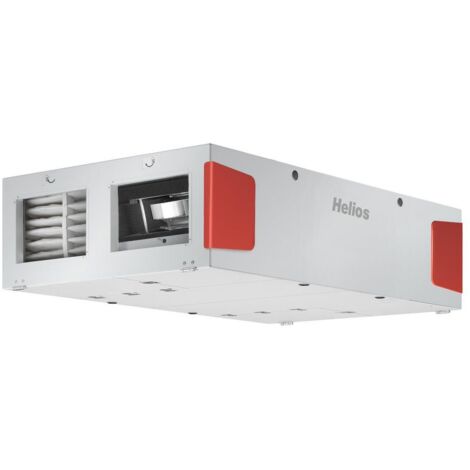 Helios KWL EC 1400 D PRO WW KWL-Deckengerät mit WRG, 450W, 400V, EC-Ventilatoren, elektr. VHR, WW-NH Auto-Bypass, Grafikdisplay