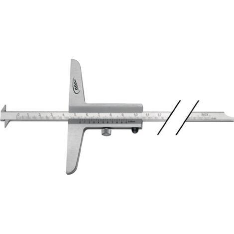 HELIOS PREISSER Tiefenmessschieber 200mm abg.Schiene 8x3mm - 292501