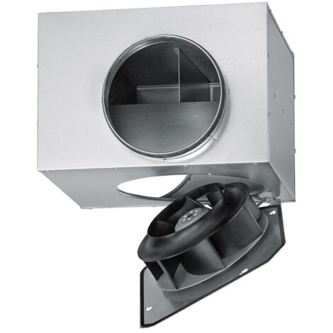 Helios SVS 200 K SlimVent schallgedämpfter Radialventilator mit Rohranschluss DN 200, 940m3/h, 230V, 163W