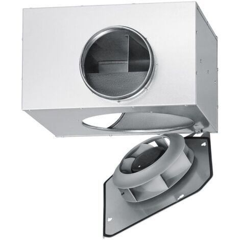 Helios SVS EC 160 B SlimVent EC schallgedämpfter Radialventilator DN 160, 1-PH 200-240V regelbar, 780m3/h, 124W