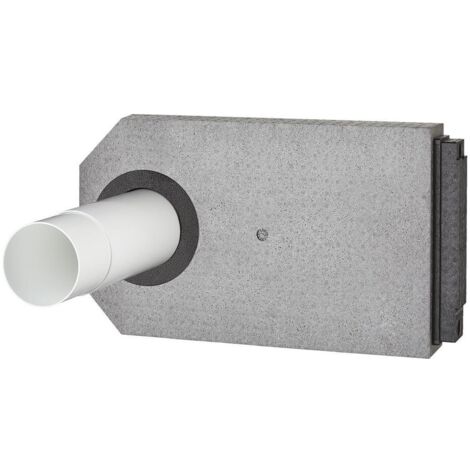 Helios ZRL 100 Rohbaupaket Laibung mit Teleskoprohr DN 100, Länge 260-500mm, inkl. 2 Putzdeckel, Kunststoff, Weiß