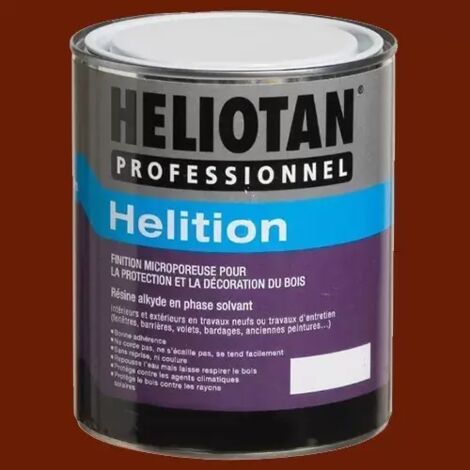 HELIOTAN Laque satinée pour Bois HELITION Rouge Basque 0,75 L
