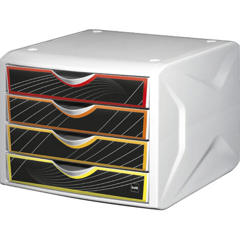 helit, Bloc-tiroirs, h x l x p 212 x 262 x 330 mm, lot de 5,