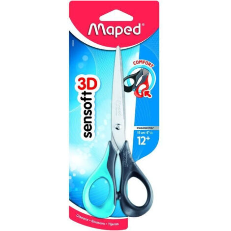 HELIT CISEAUX SENSOFT 16 CM (NOIR/BLEU CLAIR, NOIR/ROUGE OU NOIR/ROSE) 069600