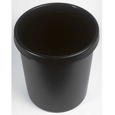Corbeille à papier Helit the german H6106195 30 l (Ø x H) 350 mm x 405 mm Polyéthylène noir 1 pc(s)