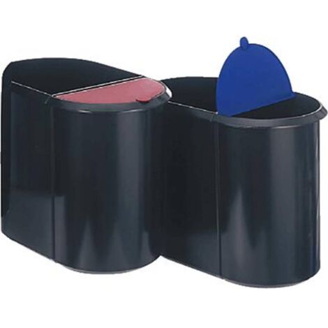 Helit doppio separatore di rifiuti 20,0 + 9,0 l Nero Blu
