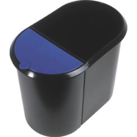 helit Papierkorb Duo-System schwarz/blau