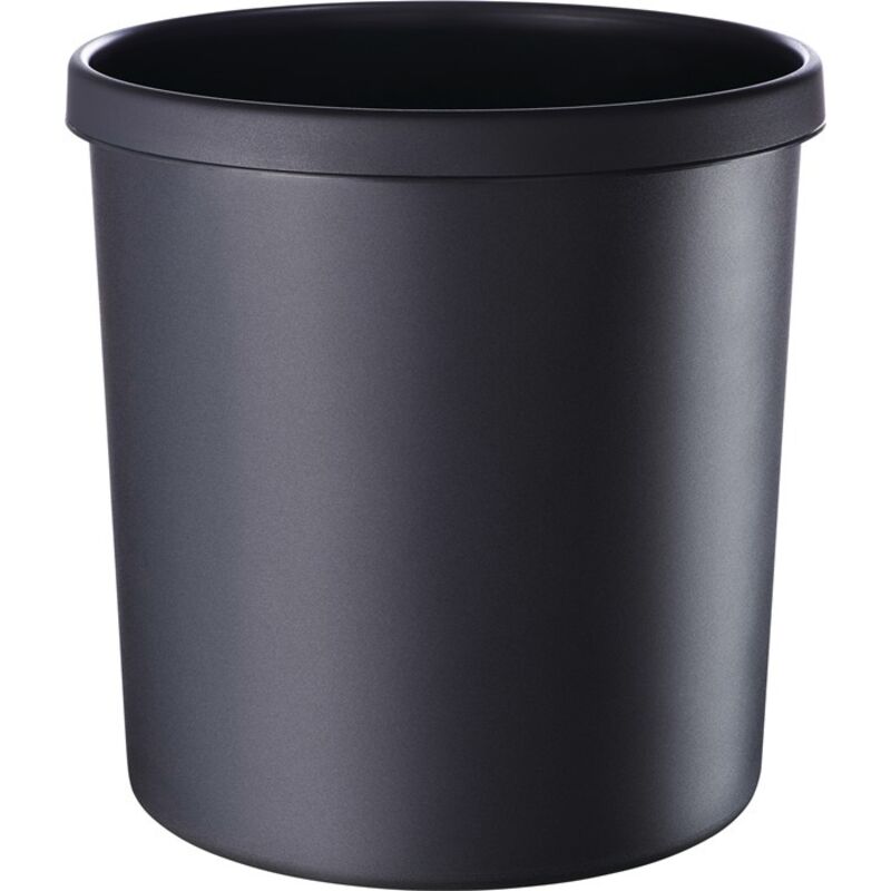 Helit - Papierkorb 18 L Schwarz Schwer Entflammb.