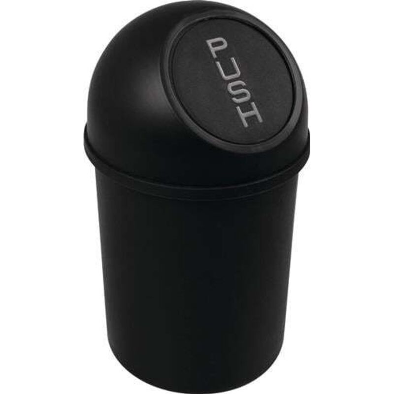 Poubelle à clapet push 6 litres diam 21CM H37,5 cm noir H2401095 - Helit