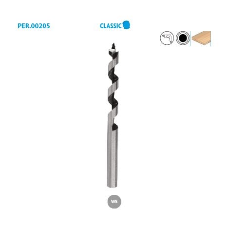 LEMAN Holzverarbeitung Classic ø 9,5 mm Länge 160 mm Nutzlänge 100 mm