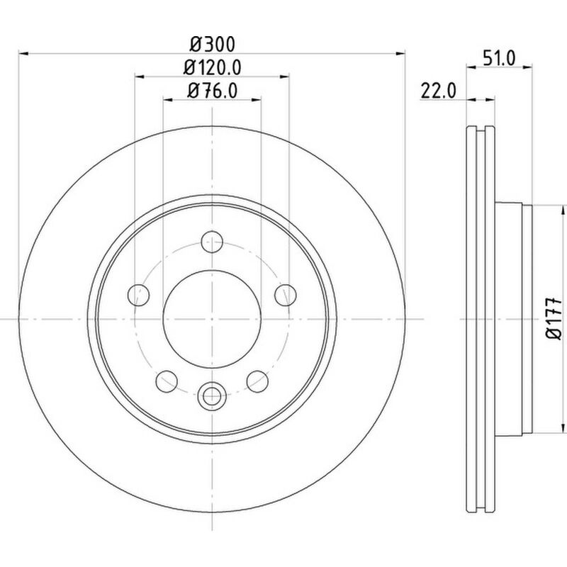 Bremsscheibe hinten Hella pagid pro f&uuml;r man tge vw amarok crafter