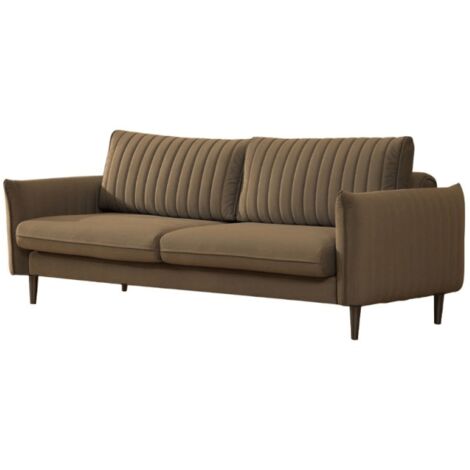 Hellbraunes Abra-Sofa mit 3-Sitzer-Bettfunktion