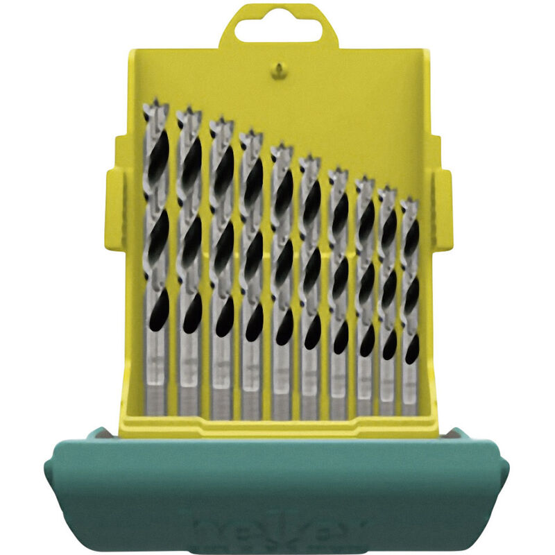 Tools 28708 1 Holz-spiralbohrer-set 10teilig 3 Mm, 4 Mm, 5 Mm, 6 Mm, 7 Mm, 8 Mm, 9 Mm, 10 Mm, - Heller