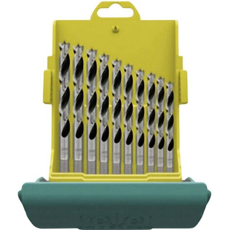 Heller Tools 28708 1 Jeu de forets pour le bois 10 pièces 3 mm, 4 mm, 5 mm, 6 mm, 7 mm, 8 mm, 9 mm, 10 mm, 11 mm, 12 mm tige cylindrique 1 set A983981