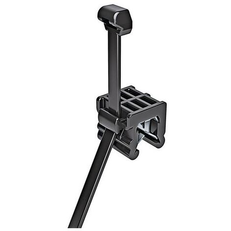 Hellermann 156-0006 - 500 x Lanières de fixation pour bord de tôle 200 x 4.6 mm en PA66HS noir - T50ROSEC23