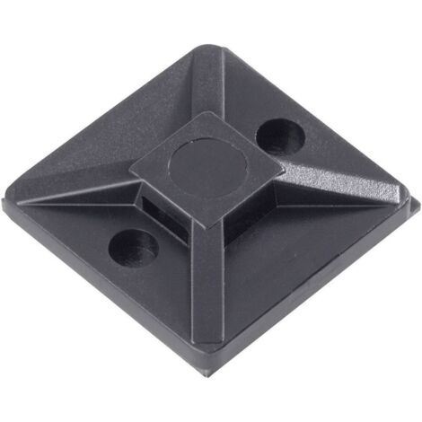 Hellermann tyton 100 basette adesive 19x19 nero 151-02244