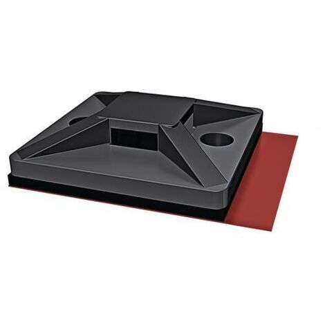 Hellermann tyton 100 coussinets adhÉsifs 19x19 noir 151-02244