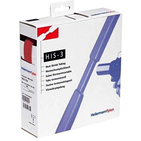 Hellermann Tyton 308-31802 guaina termorestringente rossa 4 m