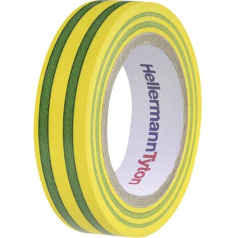 Hellermann tyton helatape flex 15 - nastro isolante in pvc multiuso colore giallo verde 710-00106