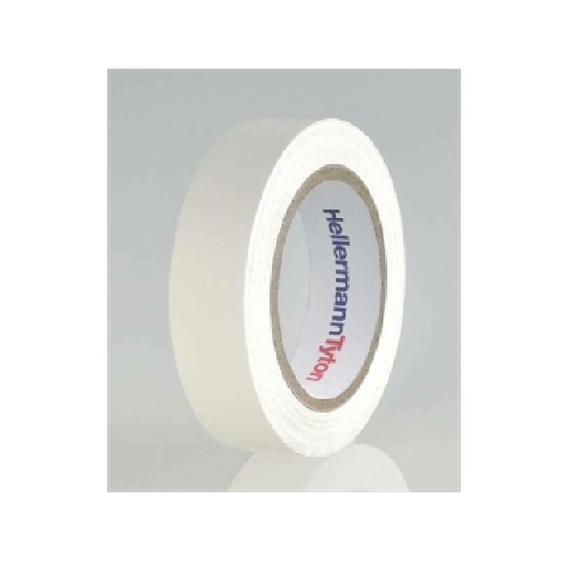 Image of Hellermann tyton helatape flex 15 - nastro isolante in pvc multiuso colore bianco 710-00105
