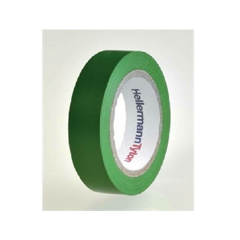 Image of Hellermann tyton helatape flex 15 - nastro isolante in pvc multiuso colore verde 710-00103