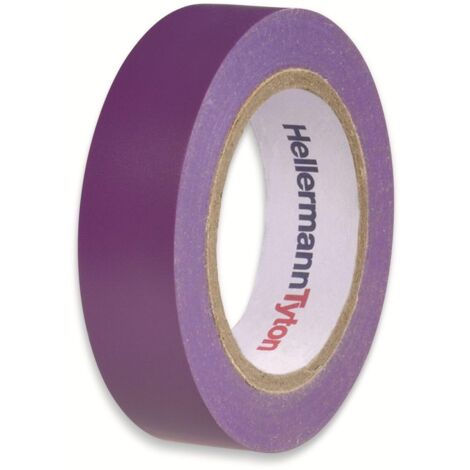 HELLERMANN TYTON HTAPE-FLEX15 - NASTRO ADESIVO IN PVC, 15 X 10 MM, PER INTERNI ED ESTERNI, 10 M, COLORE: VIOLA