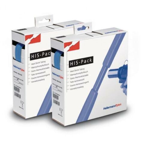 Hellermann tyton termorestringente 2:1 mb 12,7/ 6,4 bu 5 metri blu 300-31276