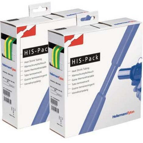 Hellermann tyton thermorÉtractable 2:1 mb 6,4/3,2 gnye 5 mÈtres jaune-vert 300-30647
