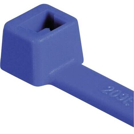 HellermannTyton 111-03008 T30R-PA66-BU Serre-câble 150 mm 3.50 mm bleu résistant aux intempéries 100 pc(s)