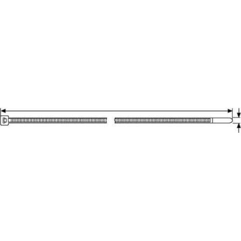 HellermannTyton 111-05019 T80R-PA66-NA-C1 Serre-câble 210 mm 4.70 mm naturel stabilisé à la chaleur 100 pc(s) S18171