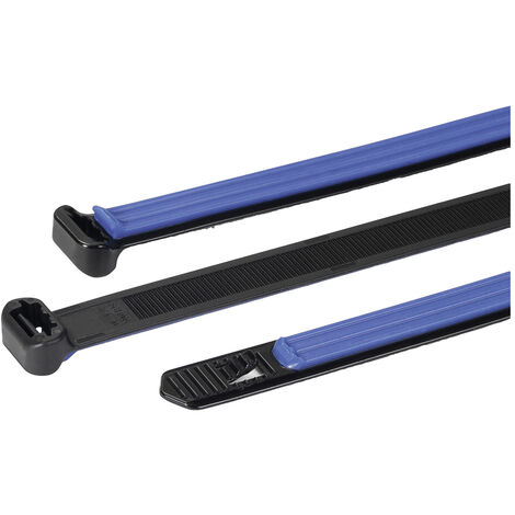 HellermannTyton 111-50000 SGT100S-PA66HS/TPE-BK/BU Kabelbinder  12.7 mm Schwarz/Blau  1 St.