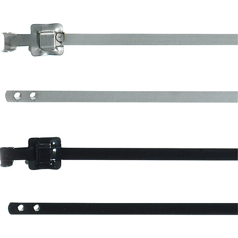 HellermannTyton 111-91163 MLT16SSC10-SS316/SP-BK Kabelbinder 430 mm 10 mm Schwarz Bandverschluss umb