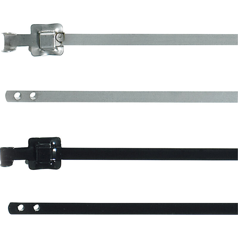 Hellermanntyton - 111-91163 MLT16SSC10-SS316/SP-BK Kabelbinder 430 mm 10 mm Schwarz Bandverschluss umb