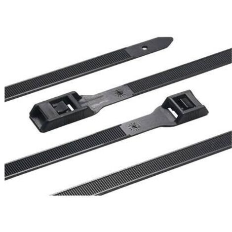 HellermannTyton 112-35060 RPE350-HSW-BK-C1 Fascetta per cavi 350 mm 9 mm Nero per applicazioni pesanti, Stabilizzato ai
