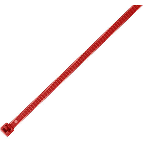 HellermannTyton 115-00003 LR55R-PA66-RD-Q1 Kabelbinder 196 mm 4.80 mm Rot Lösbar, Hitzestabilisiert