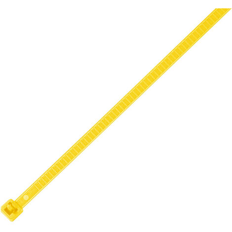 HellermannTyton 115-00004 LR55R-PA66-YE-Q1 Kabelbinder 196 mm 4.80 mm Gelb Lösbar, Hitzestabilisiert