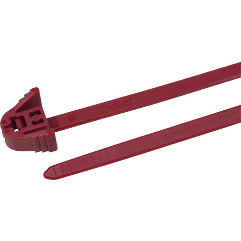 HellermannTyton 115-00043 REZ300-PA66-RD Kabelbinder   Rot  100 St.