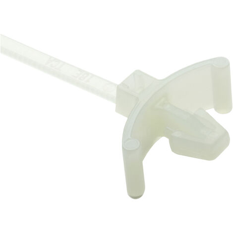 HellermannTyton 126-00416 T18RSF-PA66HS-NA Kabelbinder 100 mm 2.50 mm Natur mit Spreizanker, Hitzest