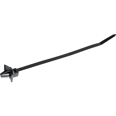 HellermannTyton 126-02204 T50SSL5-HS-BK-D1 Kabelbinder 135 mm 4.60 mm Schwarz mit Spreizanker, Hitze
