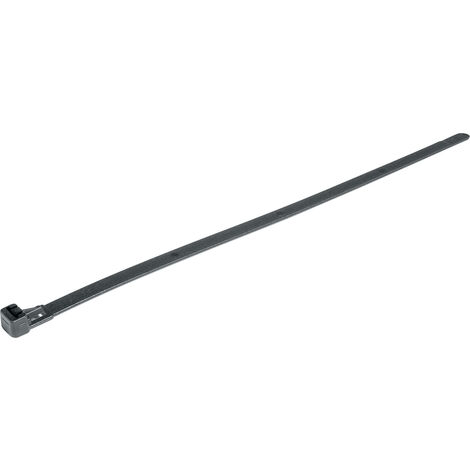 HellermannTyton 131-22560 REL250-PA66W-BK Kabelbinder 250 mm 7.60 mm Schwarz UV-stabilisiert 100 St.