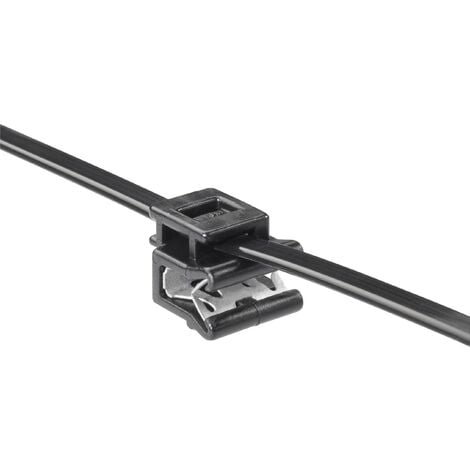 HellermannTyton 150-40591 T50ROSEC5A-MC5-BK-D1 Serre-câble 200 mm 4.60 mm noir Faisceau de câbles sur le côté du montage 1 pc(s) S15366