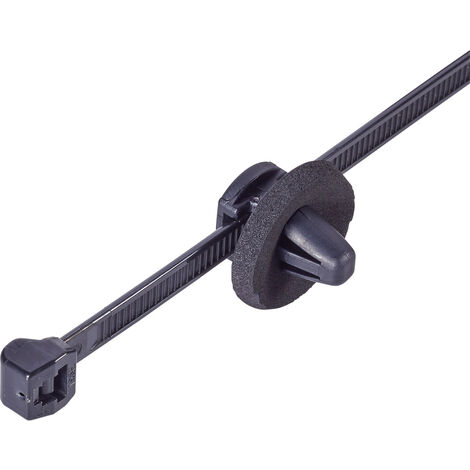 HellermannTyton 150-93100 T50ROSSFT6,5ZD 16-2 Kabelbinder 200 mm 4.60 mm Schwarz mit Spreizanker am