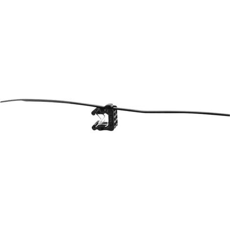 HellermannTyton 156-00006 T50ROSEC23-MC5-BK-D1 Serre-câble 200 mm 4.60 mm noir Faisceau de câbles sur le côté du montage 1 pc(s) S14918