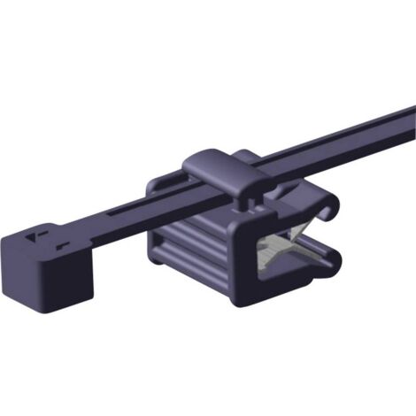 HellermannTyton 156-00011 T50ROSEC22-MC5-BK-D1 Fascetta per cavi 200 mm 4.60 mm Nero Fascetta montaggio laterale 1 pz.